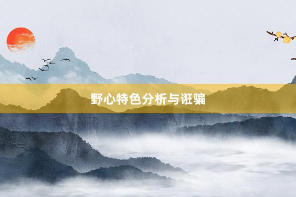 野心特色分析与诳骗